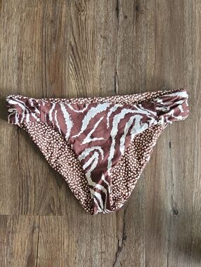 Nwot La Blanca Brown Animal-Print Swim Bottoms Size 10